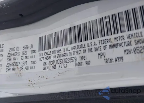 2014 Jeep Cherokee Latitude z USA, uszkodzony, nr VIN 1C4PJMCB3EW299570